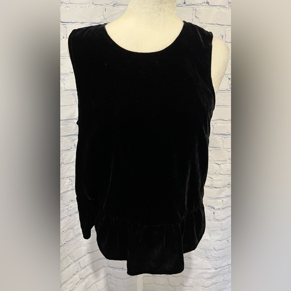 J Crew Women's Peplum Velvet Tank size 8 - Picture 1 of 6